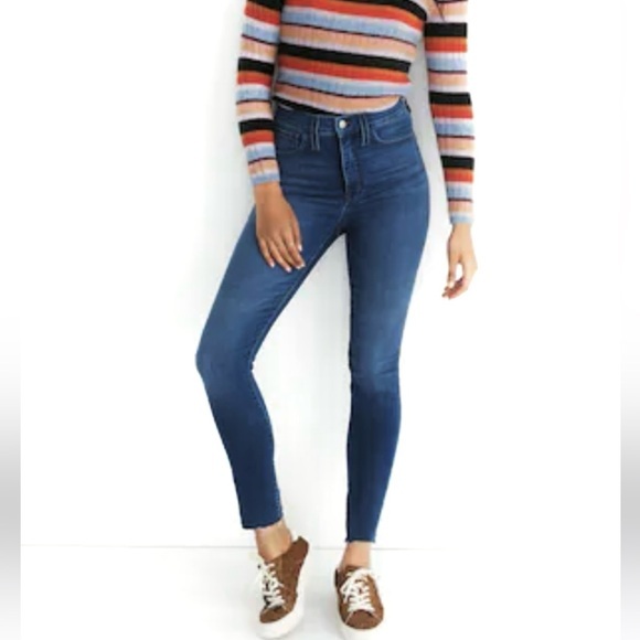 Madewell Denim - Madewell Women's 10” High Rise Roadtripper Dark Blue Skinny Jeans